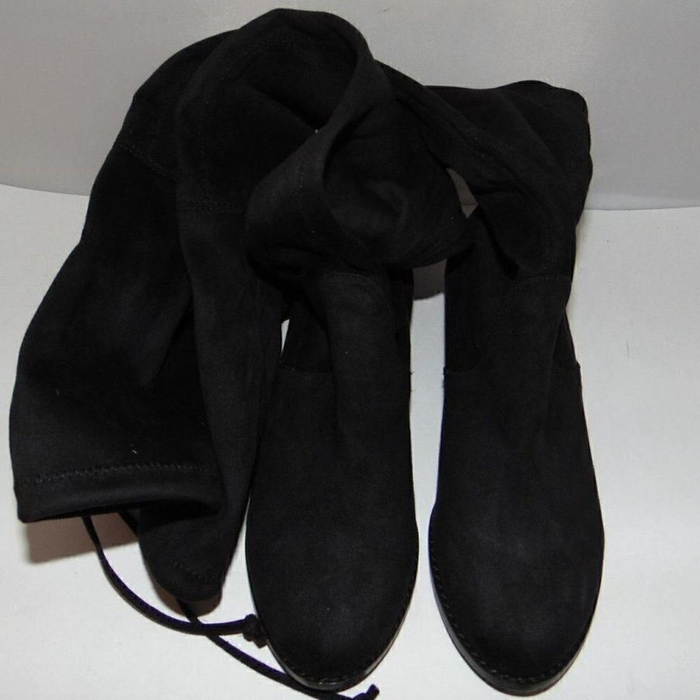 Steve Madden Black Orlene Over The Knee Boots